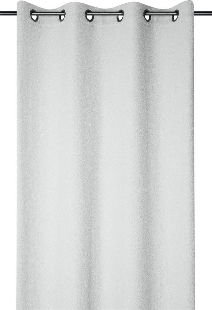 Vorhang mit weichen Ösen in Bouclé-Optik