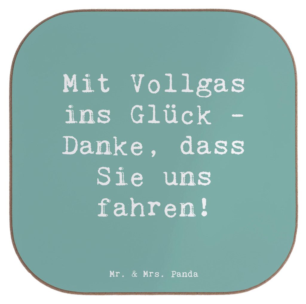 Mr. & Mrs. Panda Untersetzer für Gläser Spruch Chauffeur Glück - Meeresbrise - Geschenk, Flaschenuntersetzer, Tassenuntersetzer, Coaster, Bedank...