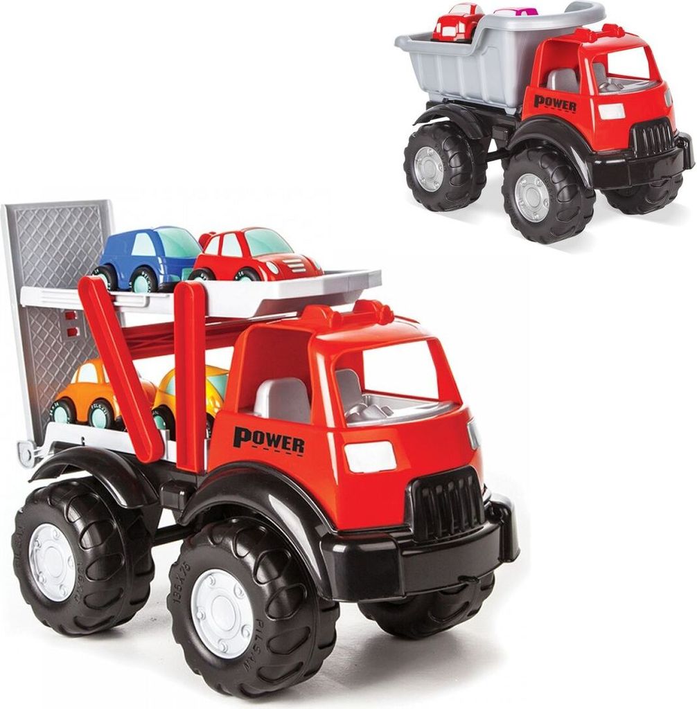 Pilsan Kinder Autotransporter 06516, Laderampe, vier kleine Autos ab 1 Jahr