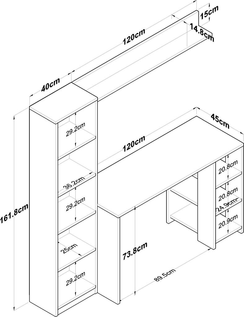 Skye Decor, HA116 - 2699, Schreibtisch, 100 % Produktbild 10