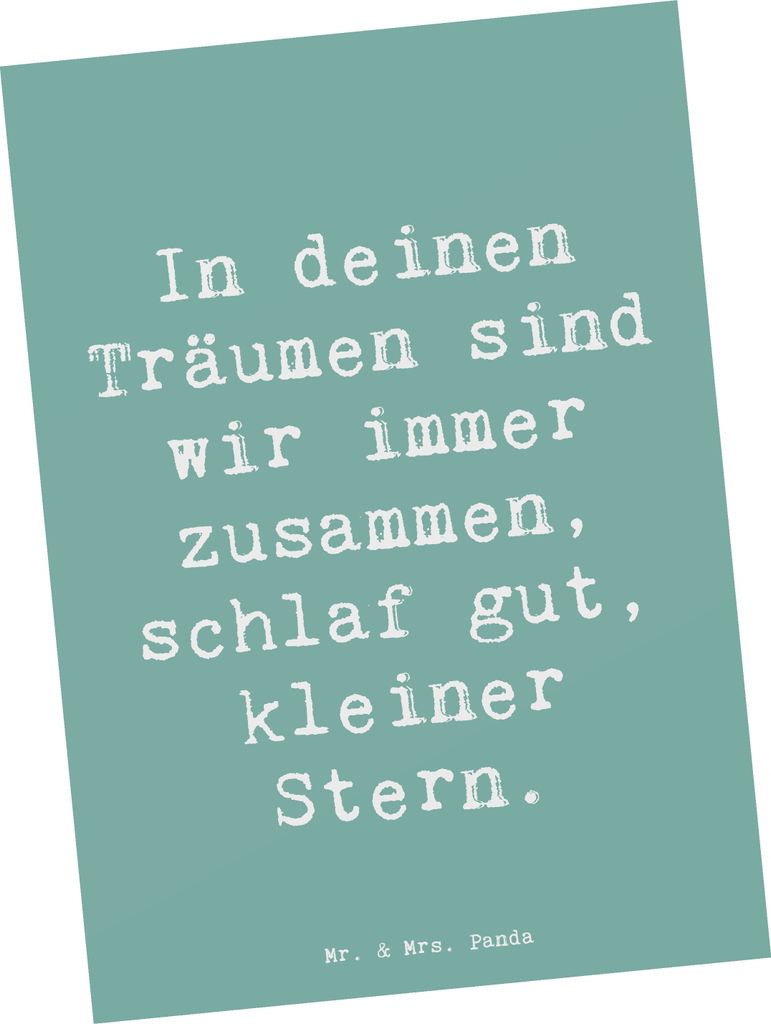 Mr. & Mrs. Panda Postkarte Spruch Alleine schlafen lernen - Meeresbrise - Geschenk, Herausforderung, Zuversicht, Ansichtskarten, Kinder und Eltern,...