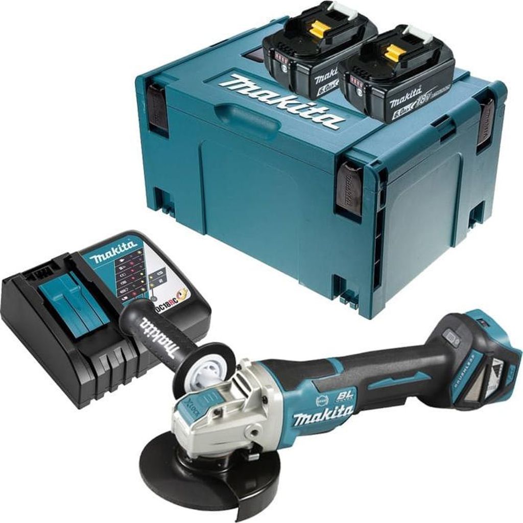 Winkelschleifer 18V LXT Ø125mm (2x6,0 Ah) in MAKPAC - MAKITA DGA519RGJ