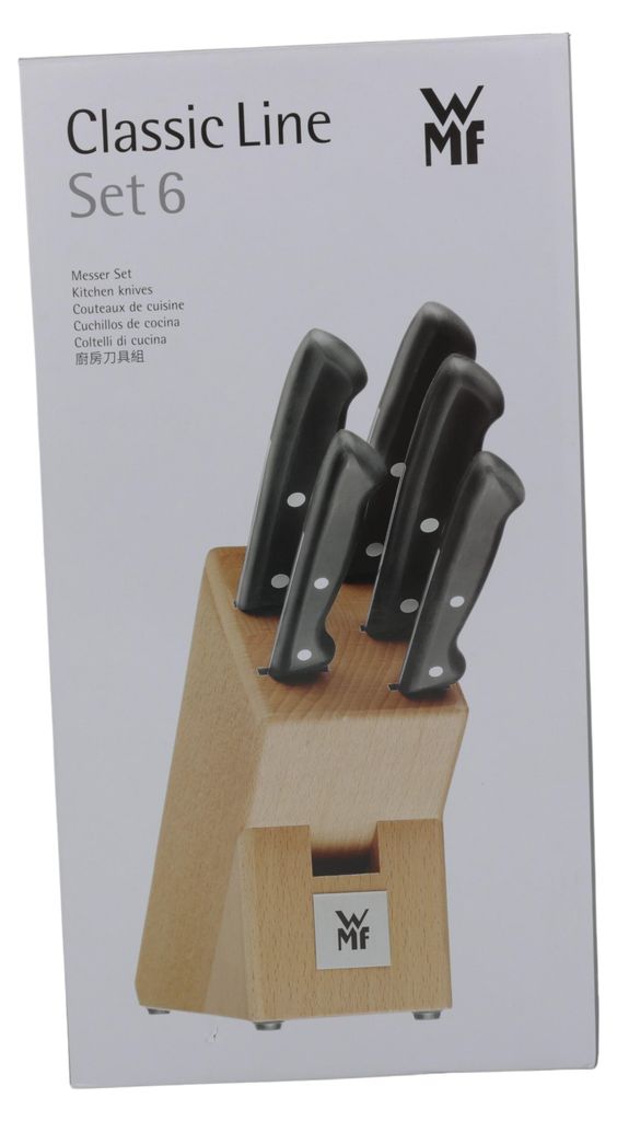 WMF 1874699990 Classic Line Messerblock Buche 6 teilig Produktbild 