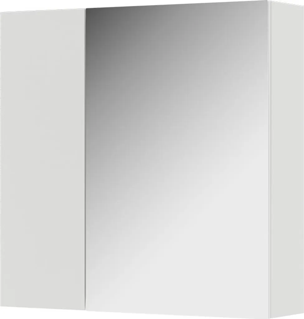 Meuble miroir de salle de bain blanc Vicco Leopold avec étagères 60cm