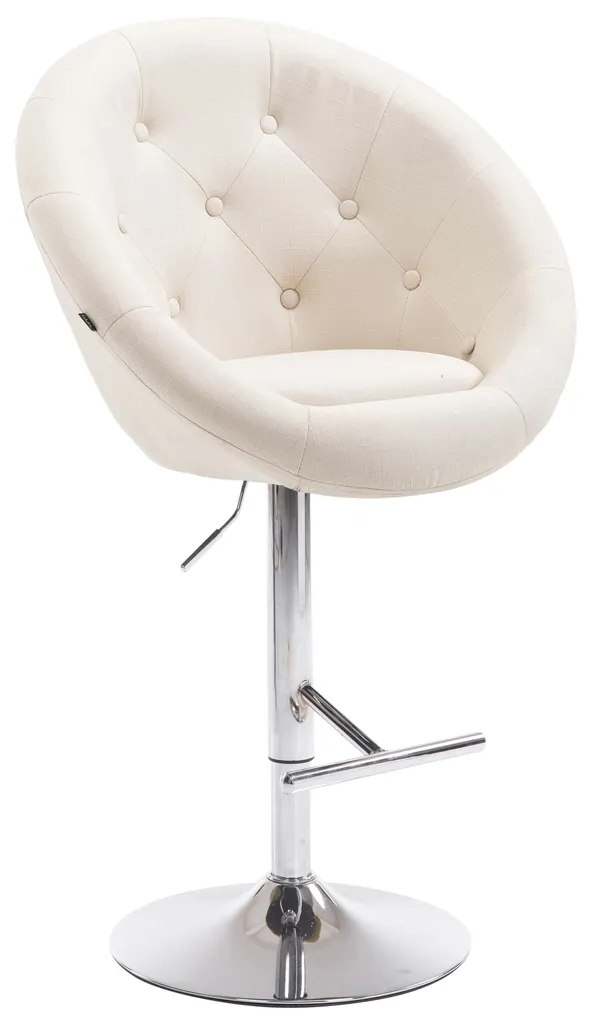 Sgabello da Bar London V2: Comfort in Tessuto Crema per la Famiglia