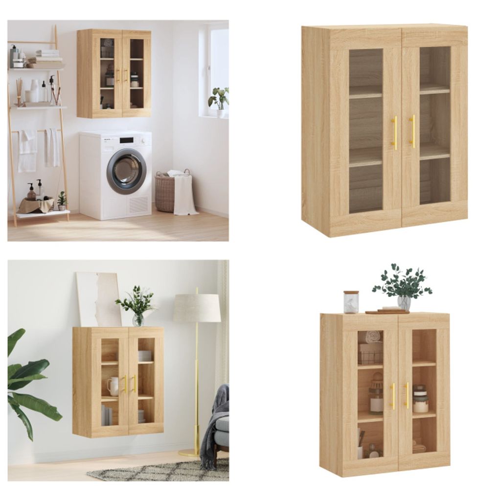 vidaXL Wandschrank Sonoma Eiche 69,5x34x90 cm - Wandschrank - Wandschränke - Schrank - Lagerschrank