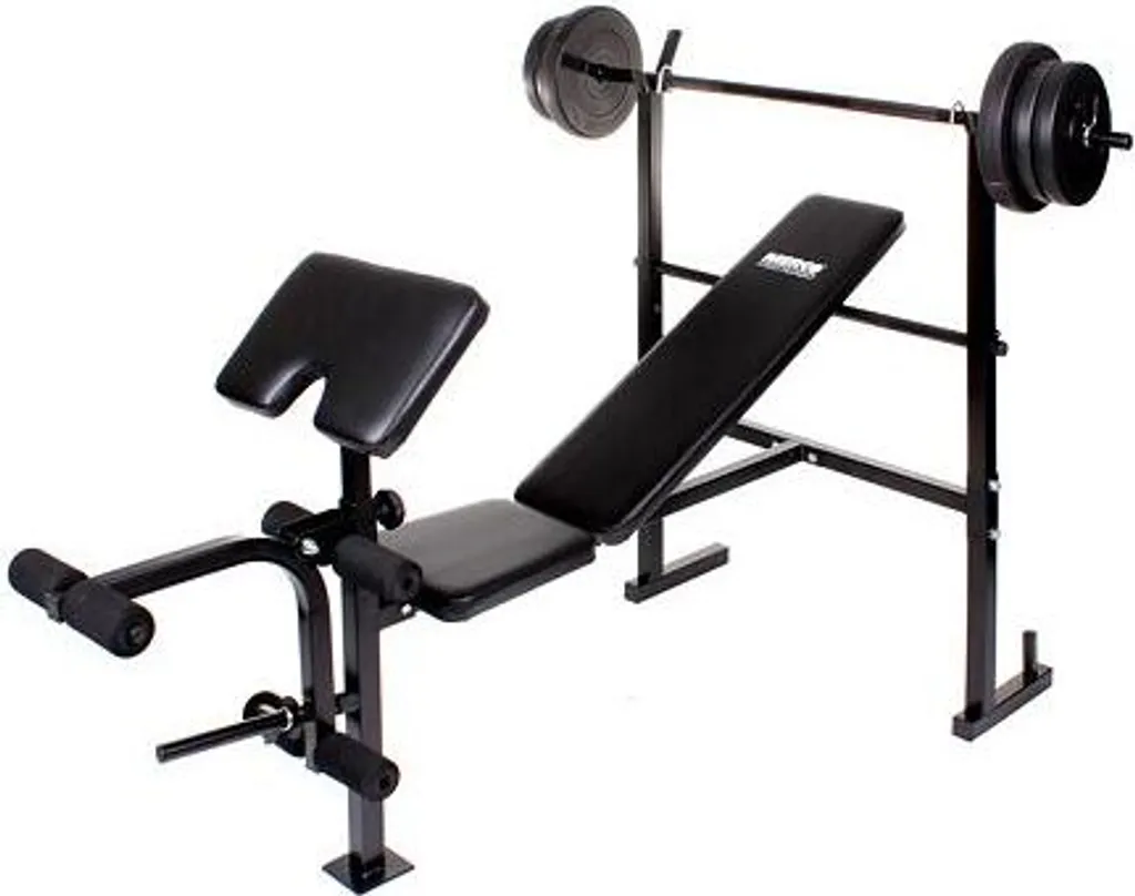 Banc de fitness incliné PL205 pour entraînement pectoraux et haltères