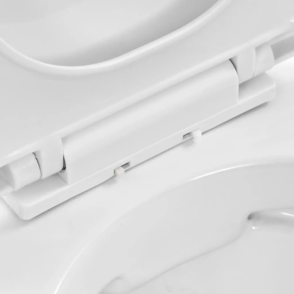 WC suspendu sans bride facile à nettoyer en céramique blanche durable - 8