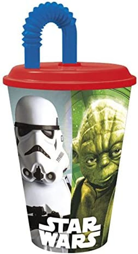 Star Wars Trinkflasche Trinkbecher Trinkhalmflasche 450ml Produktbild 
