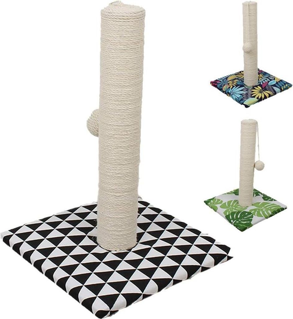 Basis-Katzenkratzbaum für Erwachsene Große und Kleine Kratzmatte mit Baum und Seil mit Ball Beruhigendes Spielzeug Katzenkratzbaum Aus Karton Zub...