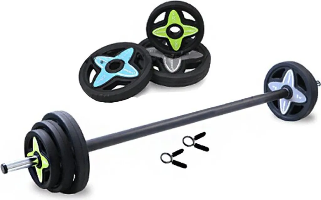 PUMP SET Sedco 20 kg avec barre rembourrée - Haltère ajustable ergonomique