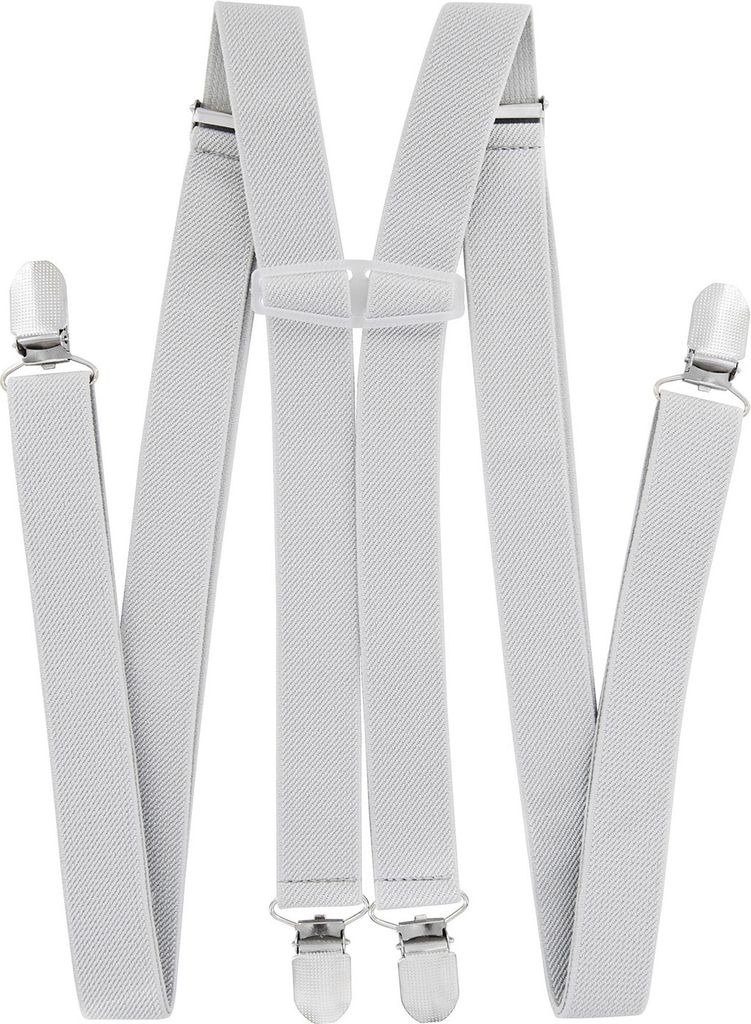 axy Herren Hosenträger 4 Stabile Clips H-Form 2,5cm Breit verstellbar und elastisch 120cm Lang