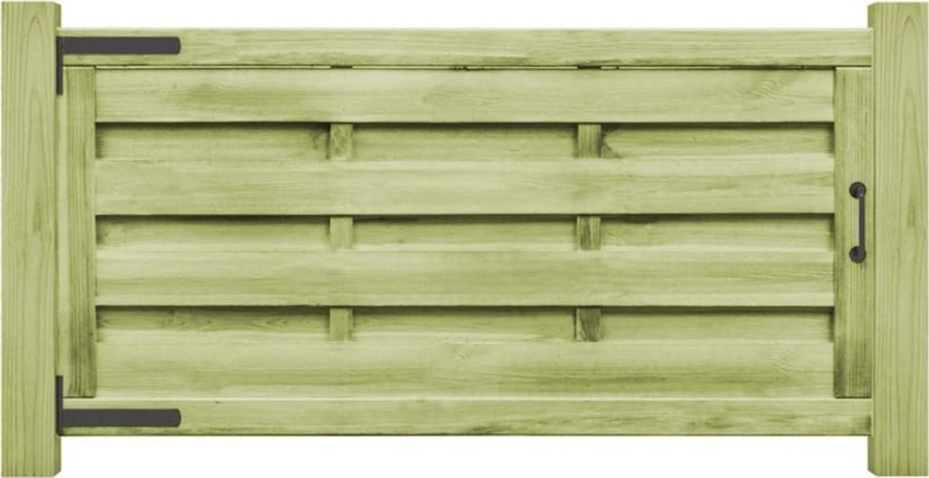 Furtki, 2 szt., impregnowana sosna, 150 x 75 cm, zielone Zdjęcie produktu 