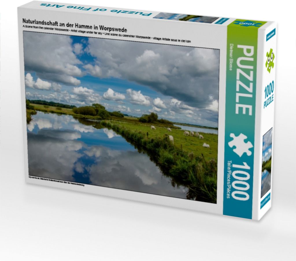 Calvendo Naturlandschaft an der Hamme in Worpswede 1000 Teile Puzzle quer 640x480mm, Blome Dietmar; 7286238