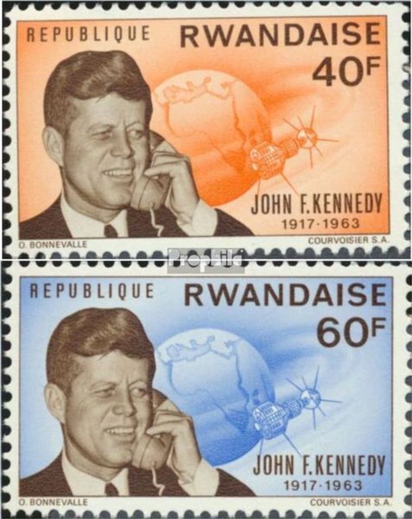 Briefmarken Ruanda 1965 Mi 135A-136A (kompl.Ausg.) Produktbild 