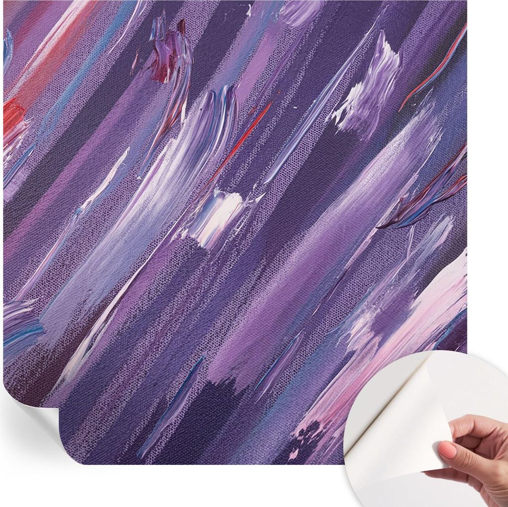 Selbstklebende Wandtapete - Dekorative Tapete für Wohnzimmer - Klebefolie für Wandbilder - Tapetenfolie für Wanddekoration - 250x250 cm - Bunte ...