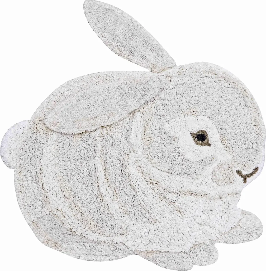 Tapis Lorena Canals Bunny - Tapis Lavable en Coton Doux pour Enfant