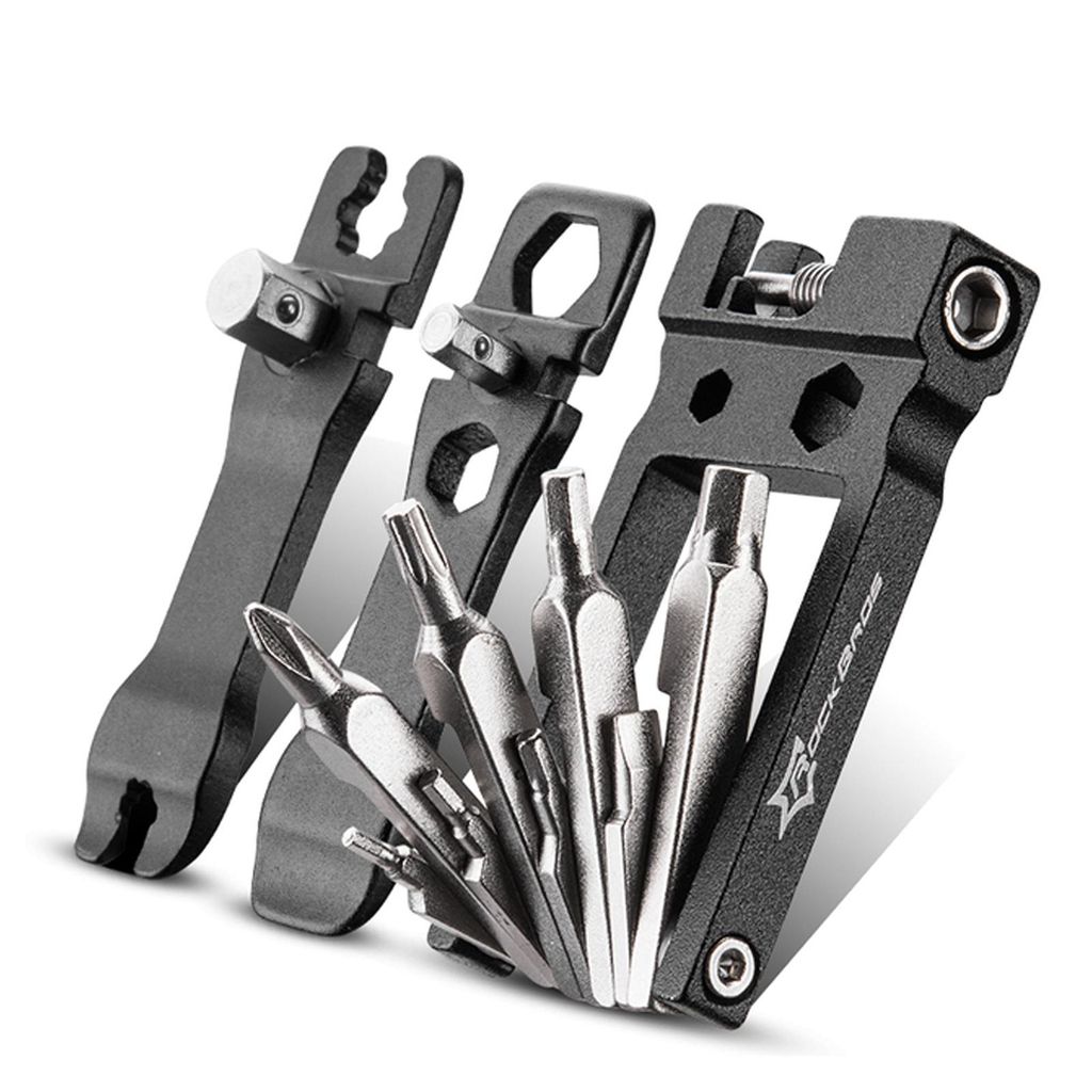 ROCKBROS Fahrrad Multifunktionswerkzeug 20-in-1 Multitools Faltbare Reparatur Werkzeug Set aus Edelstahl