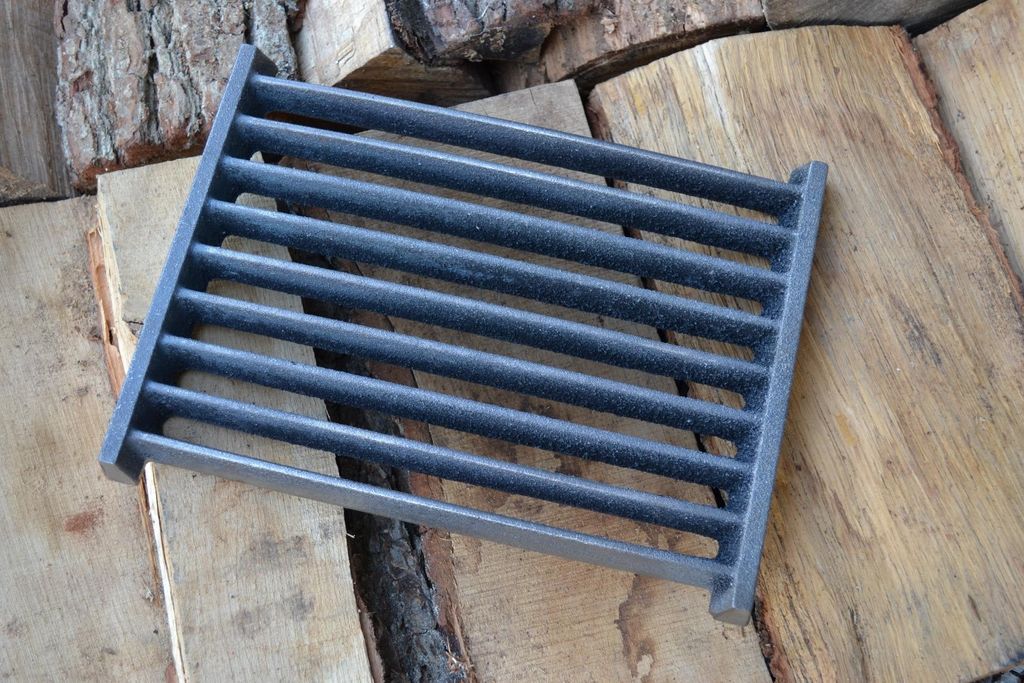 SEZAM - Ofenrost 28 x 21,1 cm Gusseisen Gussrost Kaminrost eckig Ascherost Kaminofen Tafelrost Rost Ofengitter Kamin