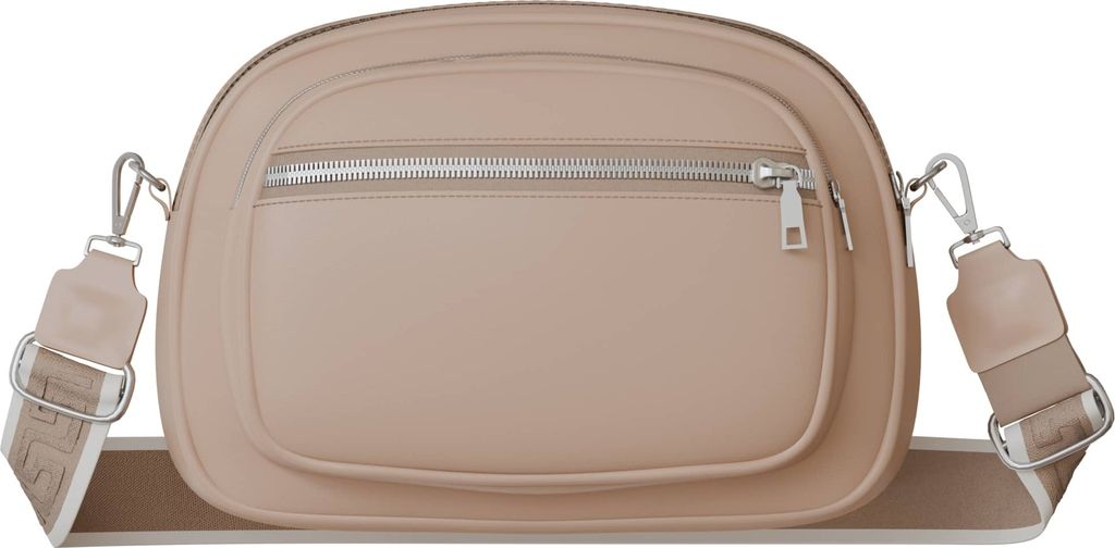 Damen Umhängetasche Vegan Kompakt Crossbody Praktisch 30631 Taupe