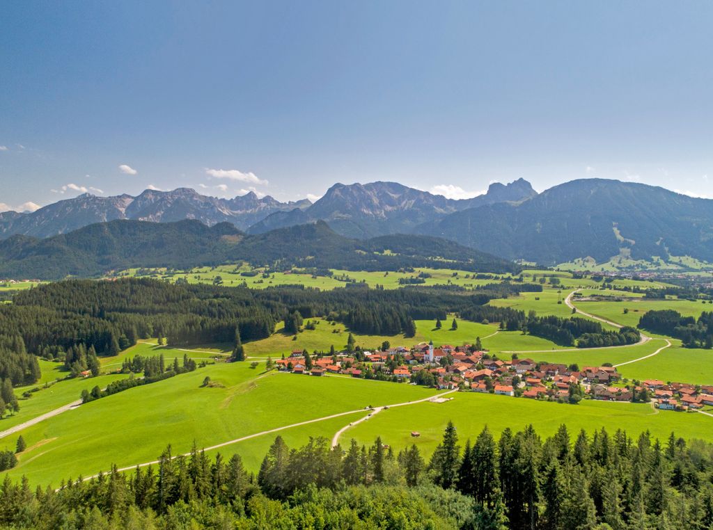 CALVENDO Puzzle Blick über Zell auf den Aggenstein 2000 Teile Puzzle quer | 2000 Teile Lege-Größe 90x67cm Foto-Puzzle für glückliche Stunden