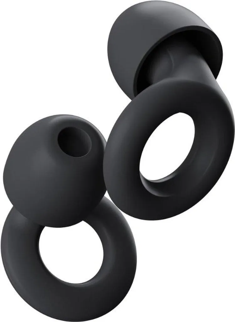 Bouchons d'oreille en silicone souple réutilisables pack de 8 noir