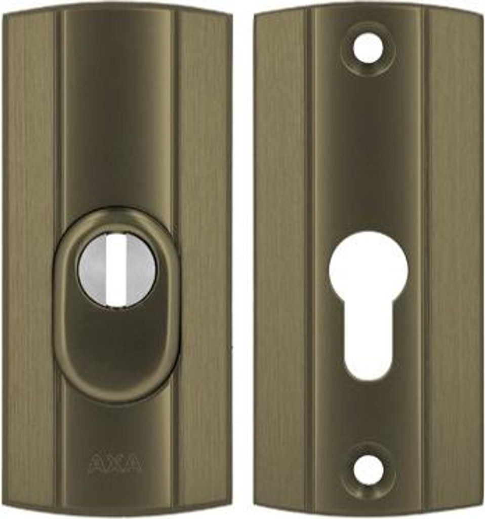 AXA PRESTIGE WB Klasse 3 Rosette mit FLEX-Einsteckschutz (Feuerschutz), Farbe F4 - Altgold