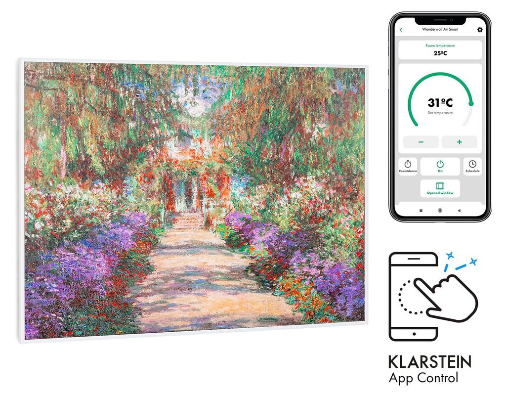 Klarstein Wonderwall Air Art Smart, promiennik Zdjęcie produktu 