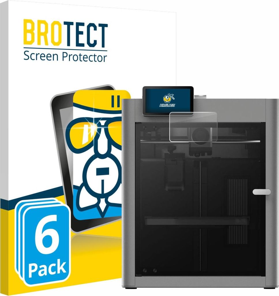 6x BROTECT Schutzglas für Bambu Lab P2S 3D Printer Schutzfolie Panzer Folie Glas Display Schutz klar