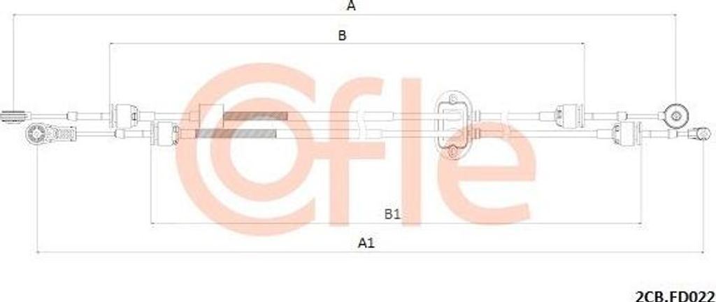 COFLE 2CB.FD022 Seilzug, Schaltgetriebe OE 2121884 kompatibel mit C-Max