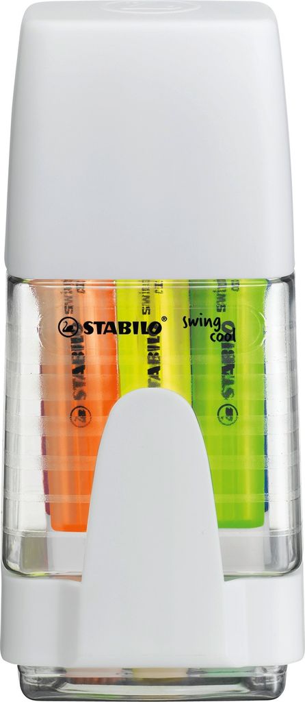 Textmarker - STABILO swing cool - 6er Box - mit 6 verschiedenen Farben