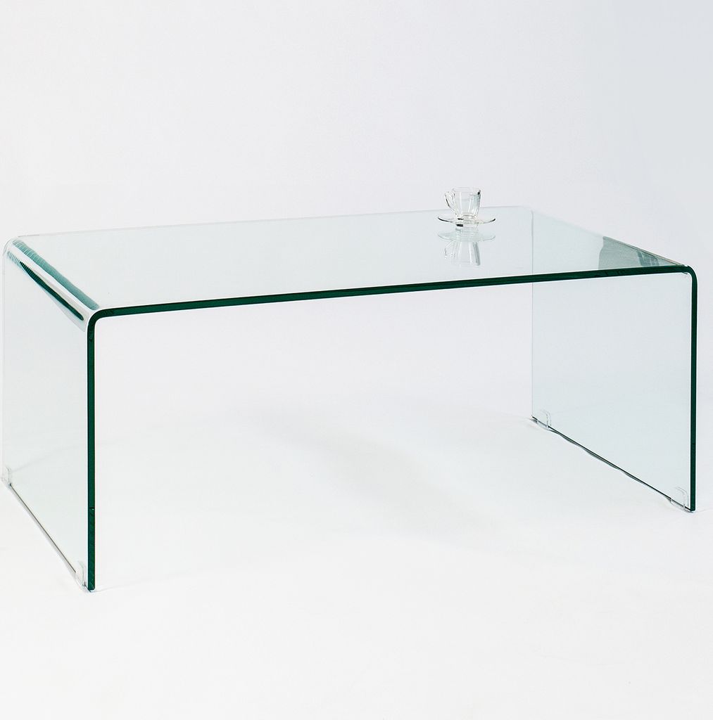 riess-ambiente Extravaganter Glas Couchtisch FANTOME 110cm transparent Beistelltisch Tisch Wohnzimmertisch