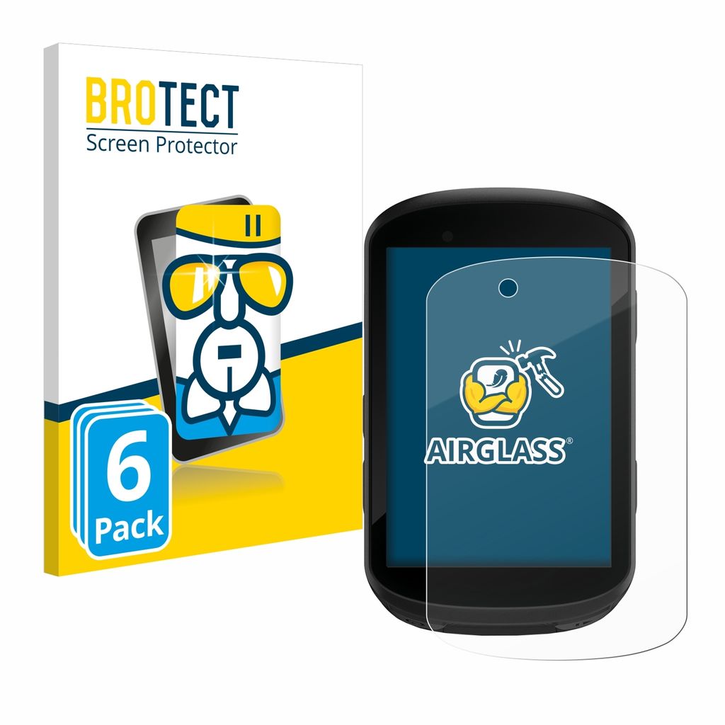 6x BROTECT Schutzglas für Garmin Edge 530 / Edge 830 Schutzfolie Panzer Folie Glas Display Schutz klar