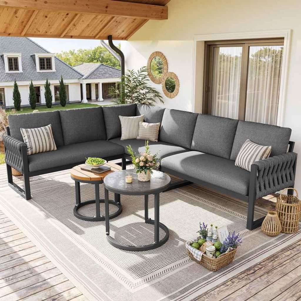 Modulares Gartenlounge-Set für 5-6 Personen, mit Produktbild 