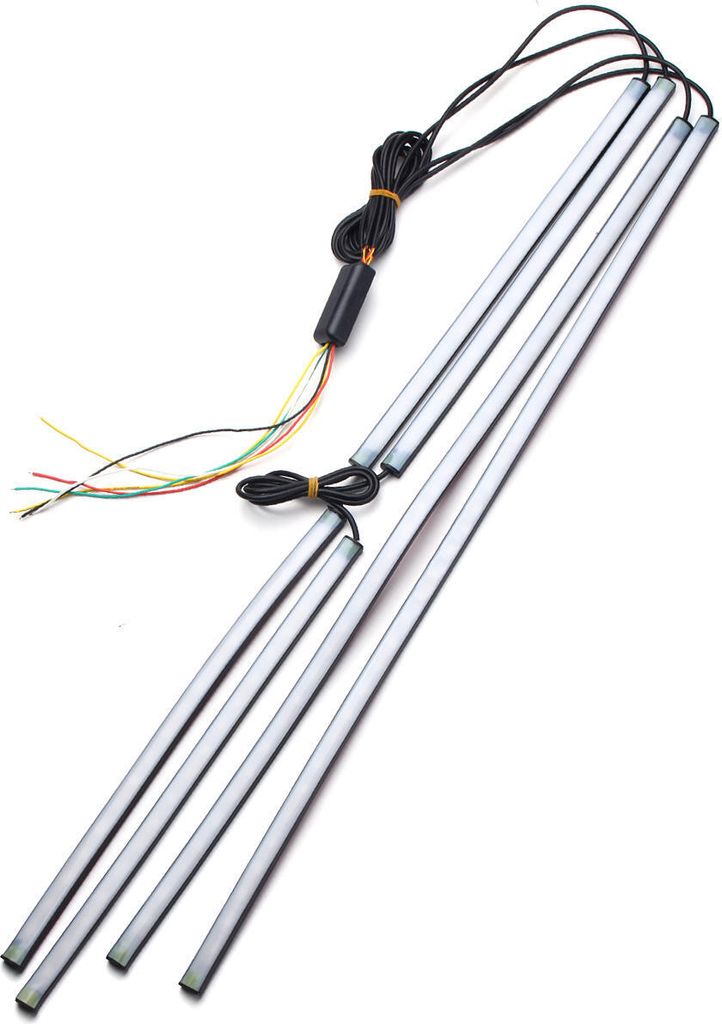 6in1 24inch 60CM 36 LED RGB Car Hood Grills Stoßstange Ritter Scanner Strip Licht