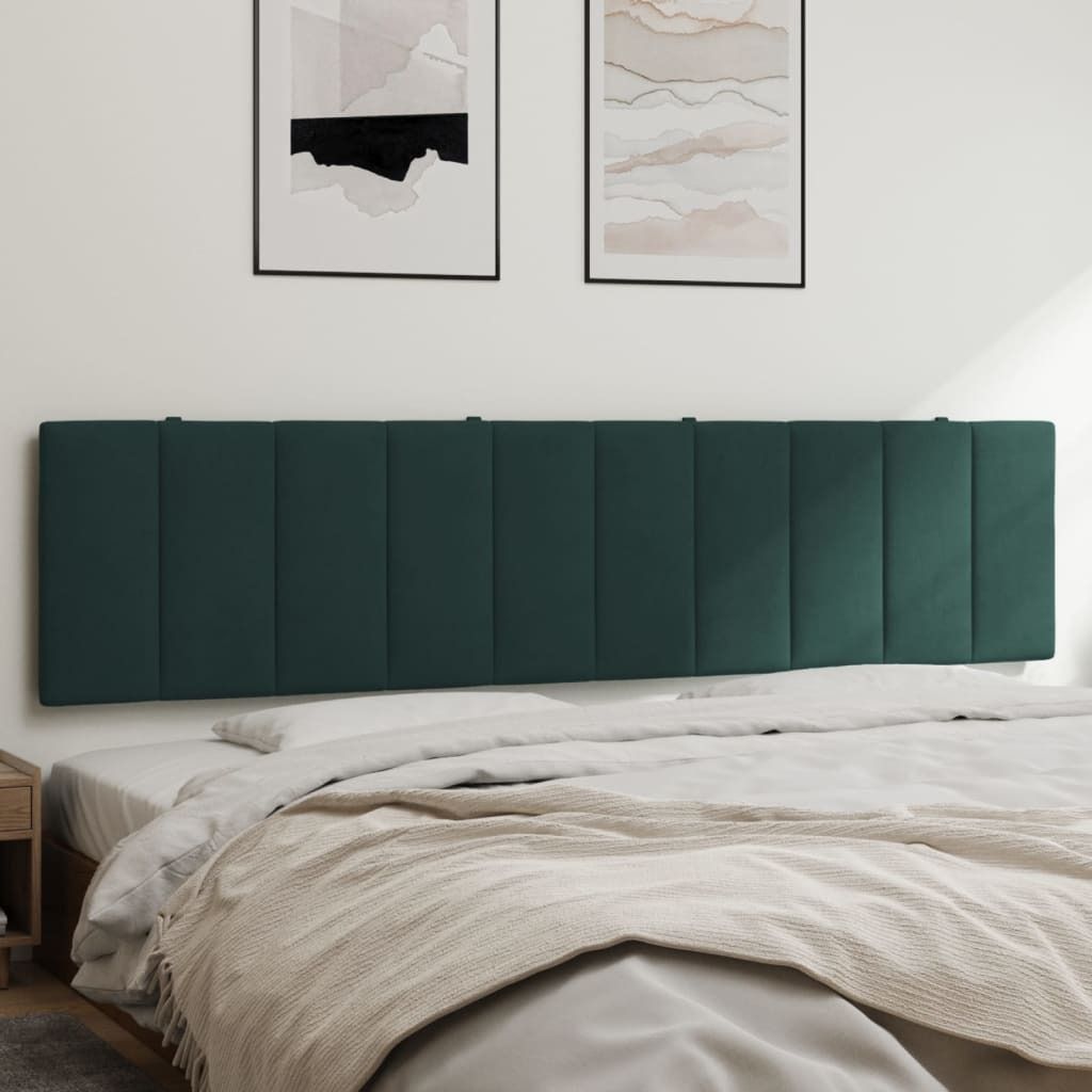 vidaXL Cuscino per testiera "Hanko" verde scuro 200 cm in Immagine del prodotto 