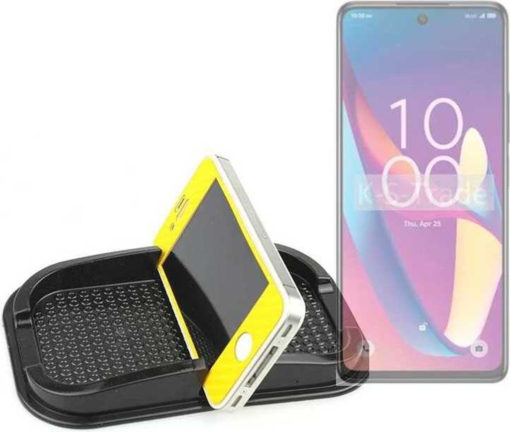 K-S-Trade Auto Anti Rutsch Matte Smartphone-Halter kompatibel mit TCL 50 XL 5G Haft Pad Armaturenbrett Handy-Halterung Silikon