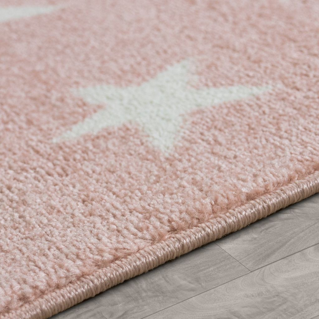 Moderner Kurzflor Kinderteppich Sternendesign Kinderzimmer Produktbild 2