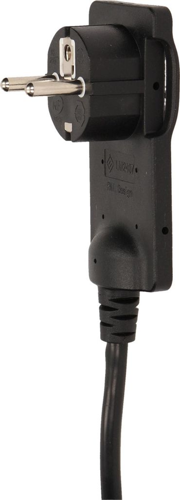 Orno | Ultra flache Steckdose OR-AE-1312 - Schwarz - 1,5 m Kabel - Ideal für enge Räume - Praktische Handhabung