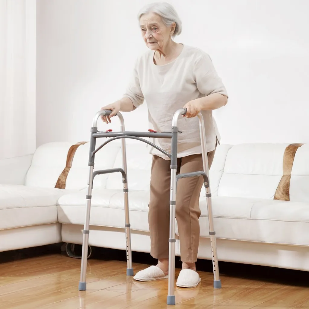 Déambulateur de marche médical ajustable avec structure pliable 158kg - 8