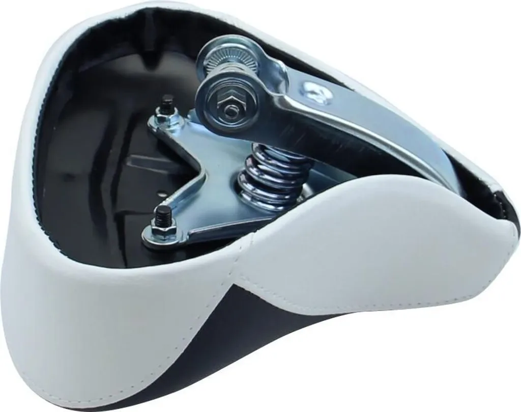 Selle Monark Mokick 22mm design rétro noir blanc haute densité