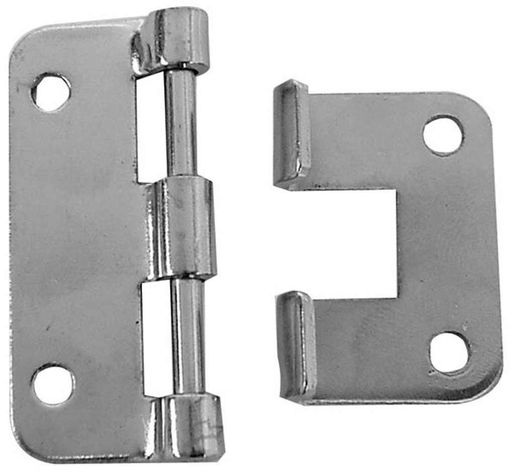 Zawias - Biały metal - 58 x 46 mm - 10 szt. w opakowaniu Zdjęcie produktu 