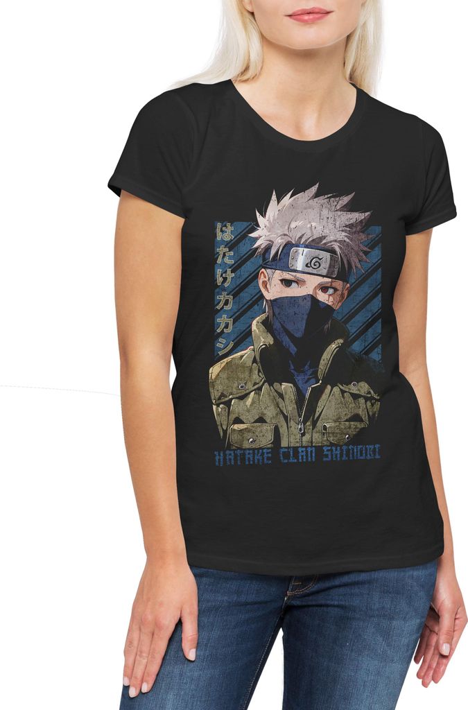 Urban Backwoods Hatake Clan, Damen T-Shirt, Farbe: Schwarz, Größe: 3XL