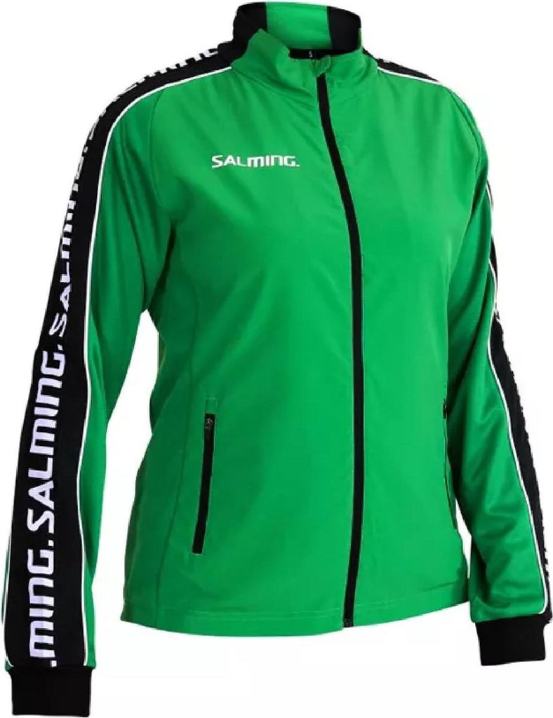 Salming Delta Jacket Damen Jacke Sportjacke Trainingsjacke grün/schwarz/weiß 1198726-0606, Größe:M