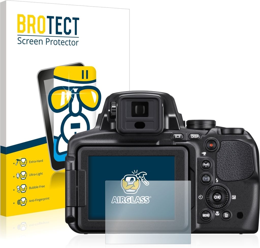 BROTECT Schutzglas für Nikon Coolpix P900 Schutzfolie Produktbild 