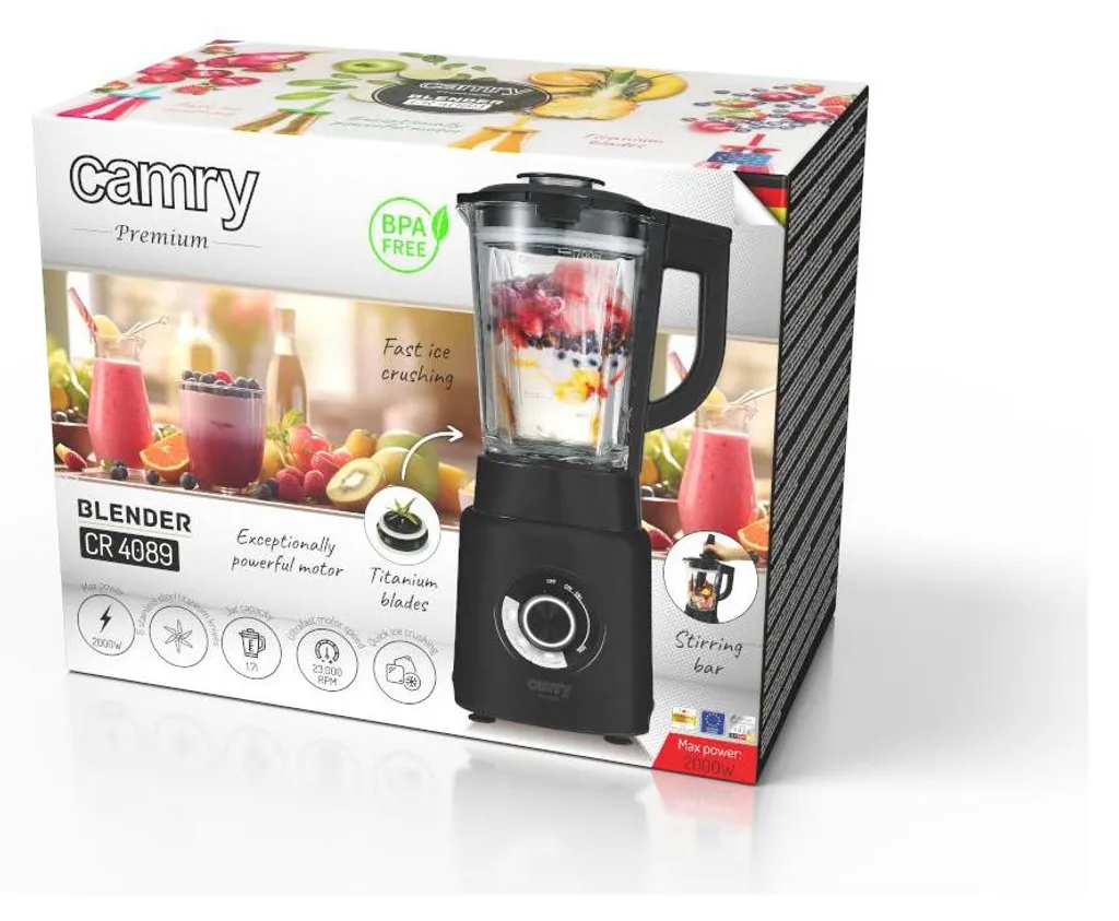 Robot Pâtissier Camry CR 4089 avec Bol Inox 5L pour Cuisine et Pâtisserie