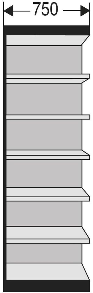 Büro-Regal Progress 2000 Regalfeld HxBxT 2600x750x300mm 7 Produktbild 