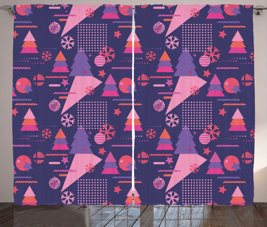 Rideau rustique 280x225 cm pour habiller vos grandes fenêtres thème Noël