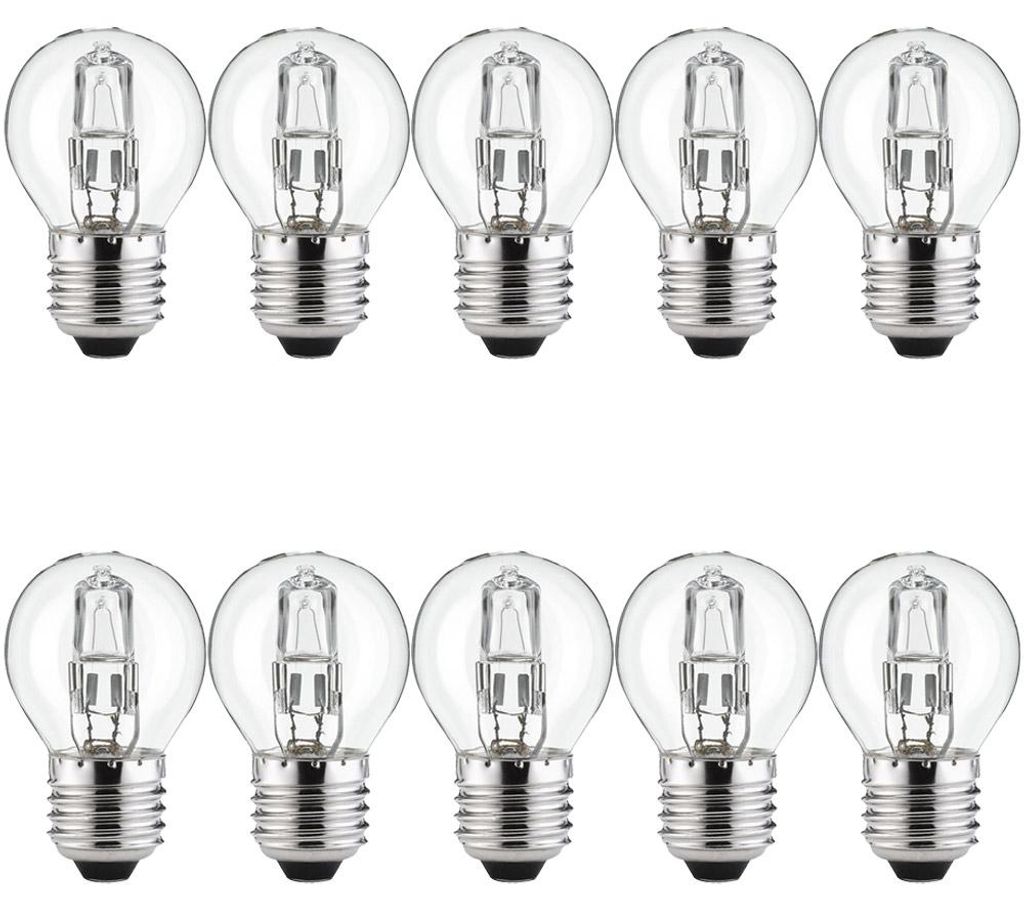 10 x  Halogen Tropfen 42W = 60W E27 klar warmweiß dimmbar Produktbild 