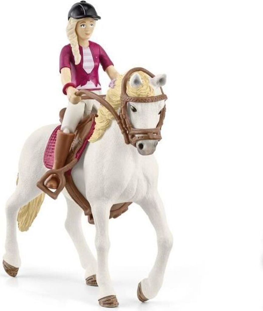 Figur Cavaliere Sofia und Blossom, Schleich Set mit 10 Elementen, Inklusive Schleich Andalusier Pferd und Reiterin, Horse Club, Schleich 42540